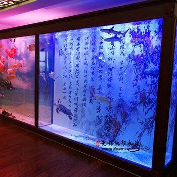淮安魚缸定做，淮安大型魚缸定做
