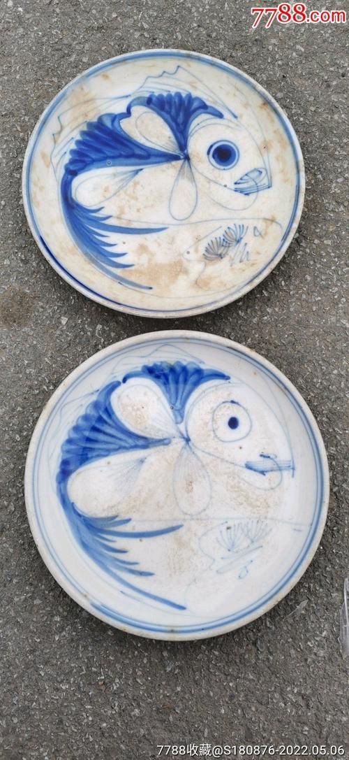 民國(guó)魚盤10萬以上圖片，民國(guó)時(shí)期民國(guó)魚盤