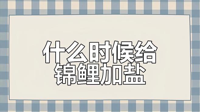 養錦鯉多久加一次鹽，《養錦鯉多久加一次鹽》錦鯉養殖鹽的正確用法及注意事項