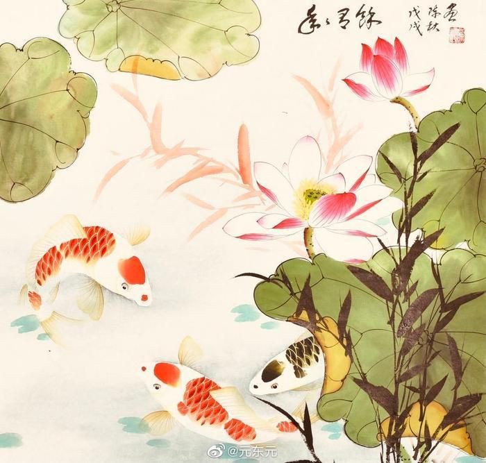牡丹和鯉魚的象征意義，牡丹與鯉魚的象征意義