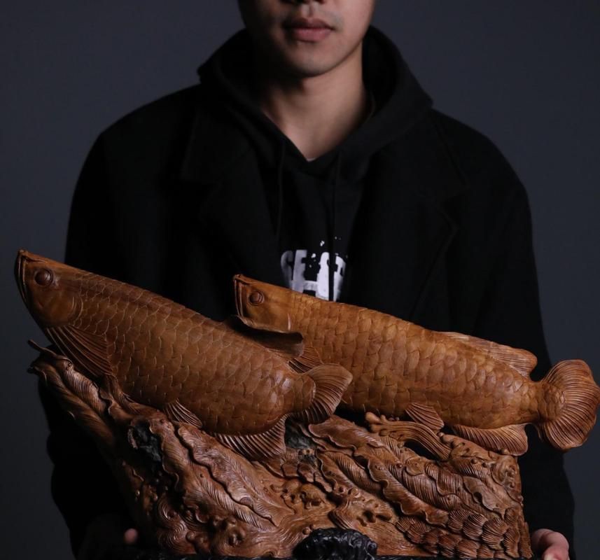 給我推薦一些高清的金龍魚木雕圖片，金龍魚木雕圖片