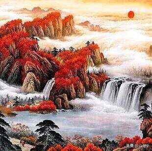 八方聚財山水圖片，“八方聚財山水圖片”是一類融合傳統(tǒng)吉祥寓意與自然美景的創(chuàng)作