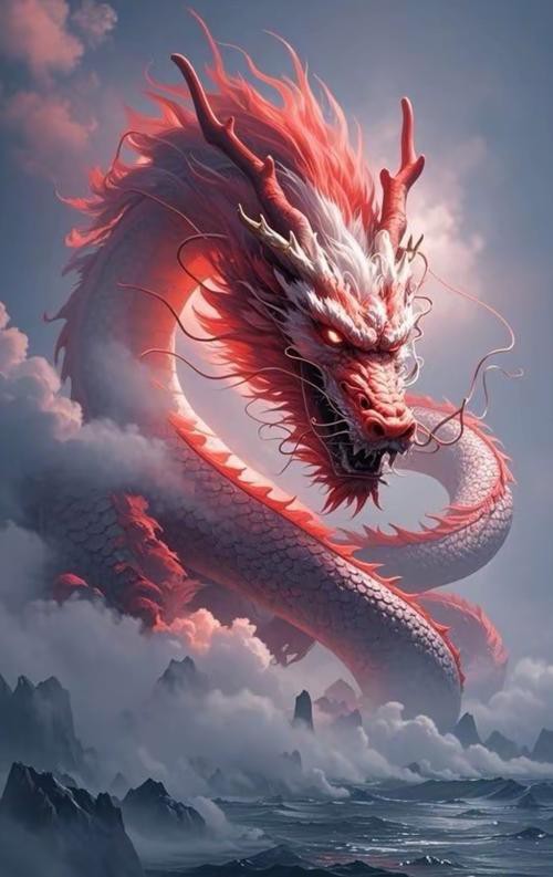 推薦一些著名的風水龍圖片，中國風水墨龍設計素材