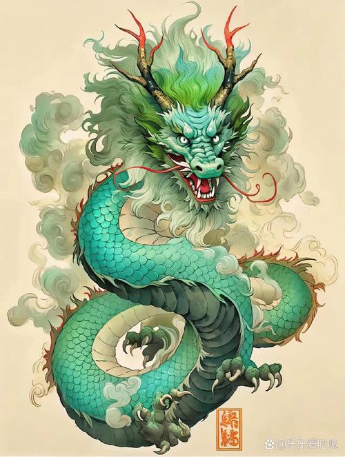 推薦一些著名的風水龍圖片，中國風水墨龍設計素材