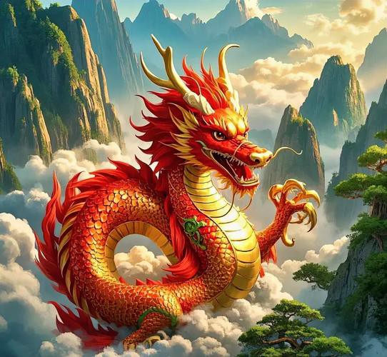 推薦一些著名的風水龍圖片，中國風水墨龍設計素材