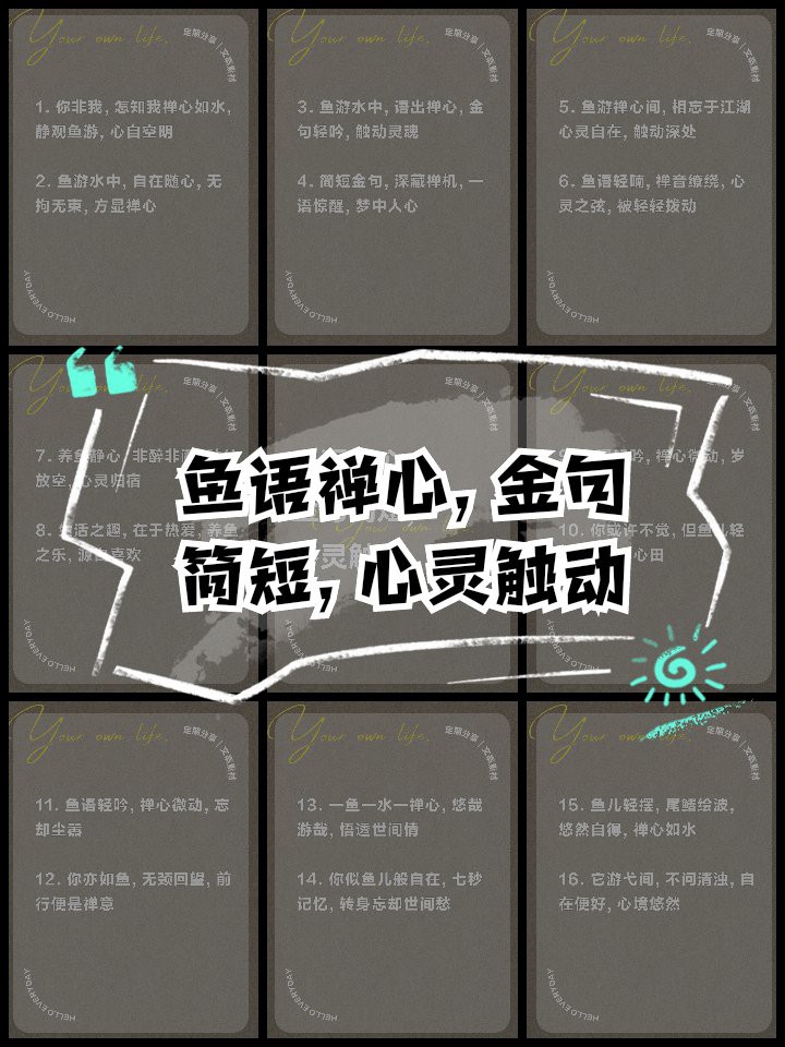 佛家關于魚的禪語，\