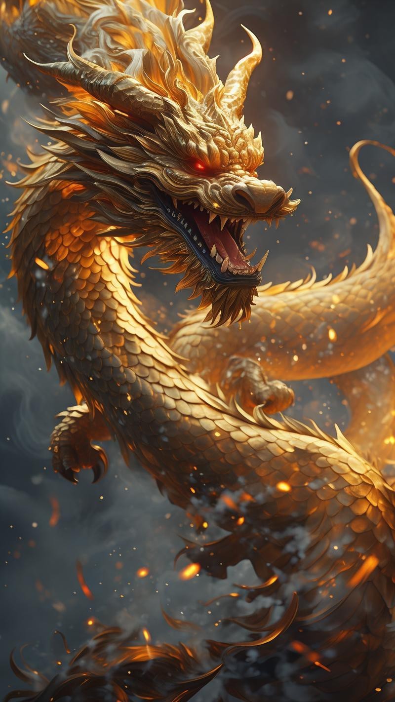 能提供一張具體的霸氣龍圖片嗎？