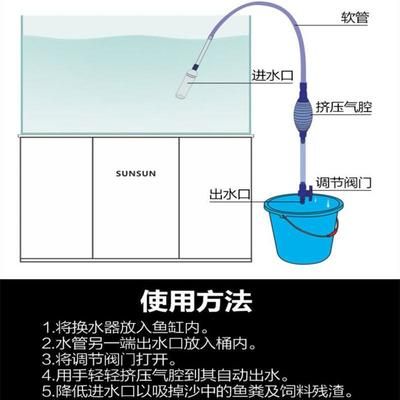 魚缸虹吸裝置：魚缸虹吸裝置是一種利用虹吸原理進行水循環和清潔的設備
