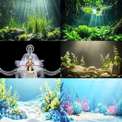 有沒有更多高清的龍魚缸背景圖？