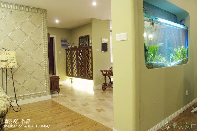 入戶魚缸玄關效果圖，入戶魚缸玄關的設計效果圖和注意事項和注意事項