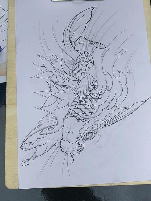 紋身圖案龍魚(yú)