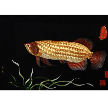 名家畫金龍魚的作品：國畫第一人張利宏的《金龍魚》
