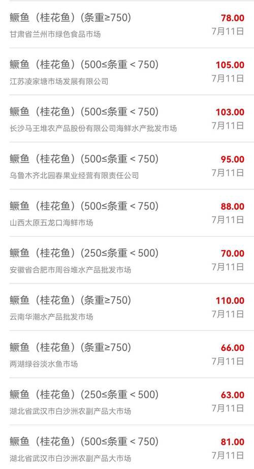 浙江龍魚市場價格表圖片