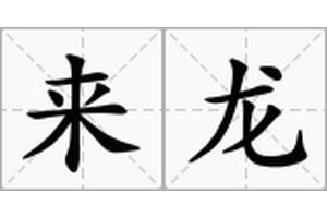 現代漢語中“來龍”有哪些常用搭配？