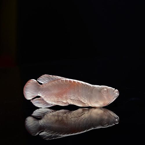 玉雕金龍魚掛件圖片