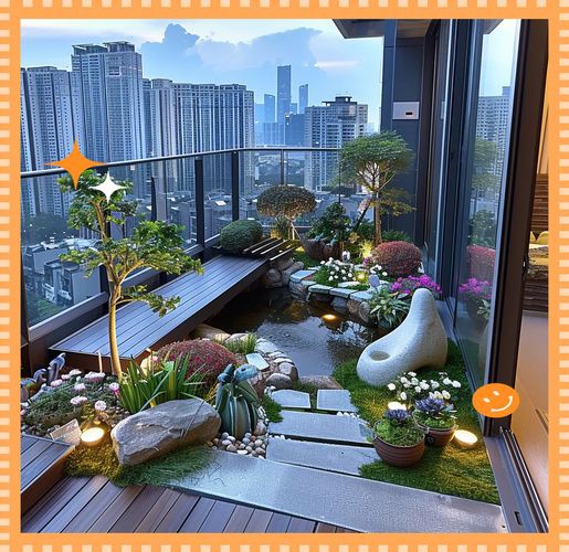 露臺魚池設計實景圖