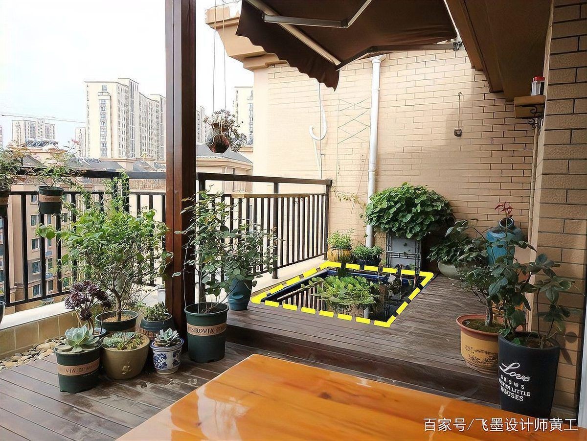 露臺魚池設計實景圖