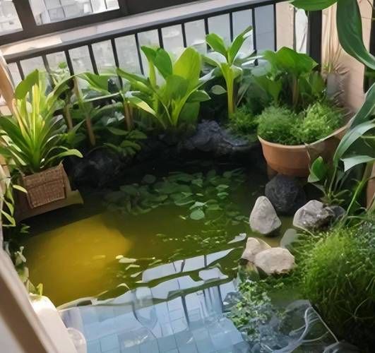 露臺魚池設計實景圖