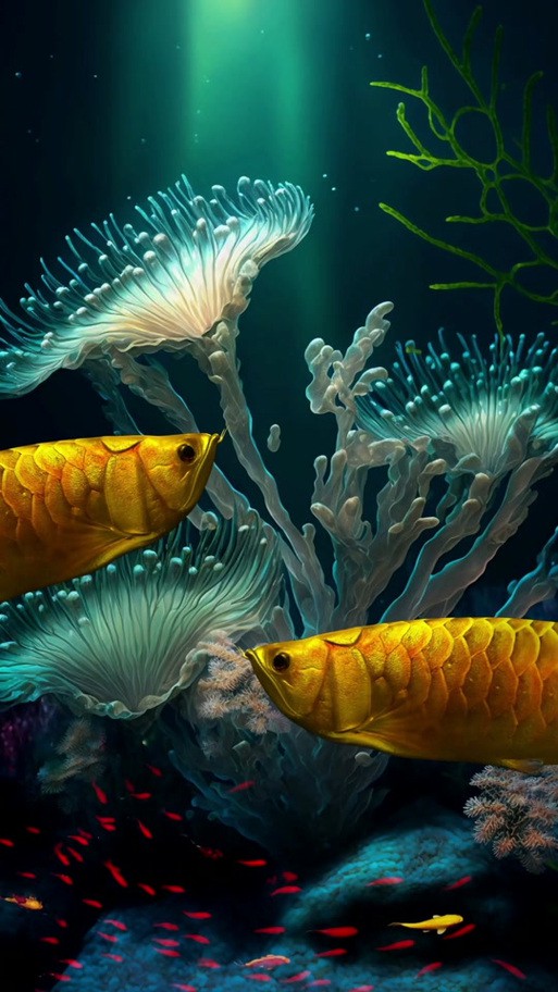 哪里可以找到更多高清龍魚壁紙？