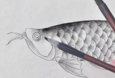 金龍魚畫法立體，3d金龍魚畫法對(duì)比分析樹(shù)脂畫金龍魚立體畫教程