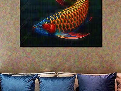龍魚裝飾畫（新中式龍魚畫搭配技巧,led燈帶龍魚畫效果展示,龍魚裝飾畫清潔保養方法）