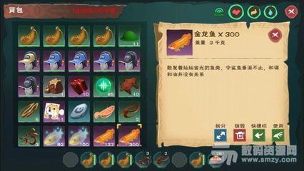 創(chuàng)造與魔法鰩魚(yú)金龍魚(yú)：創(chuàng)造與魔法中的金龍魚(yú)可以用來(lái)制作虎皮鯊的飼料