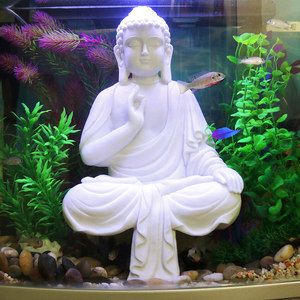 水族箱造景藝術佛像擺件：佛像與魚缸如何搭配 水族箱造景藝術佛像擺件：佛像與魚缸如何搭配 魚缸百科 第3張