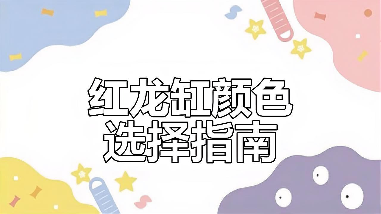 紅龍白底和黑底哪個(gè)更美觀？