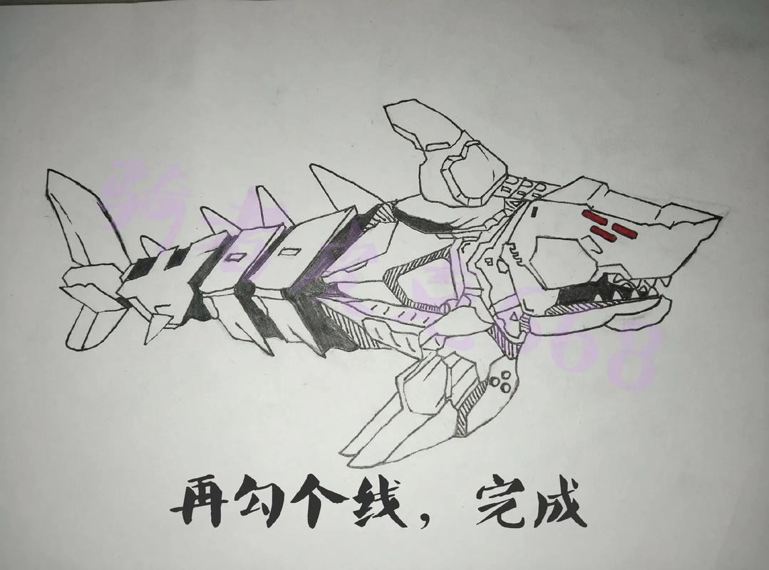 恐龍魚簡筆畫圖片大全