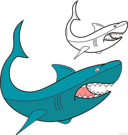 恐龍魚簡筆畫圖片大全