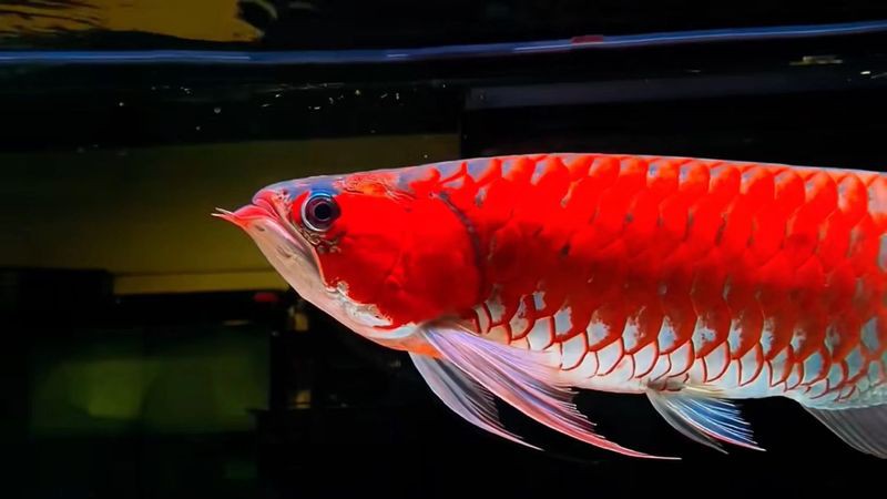 小紅龍魚鰭長得大