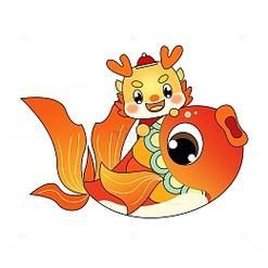 金龍魚卡通圖片