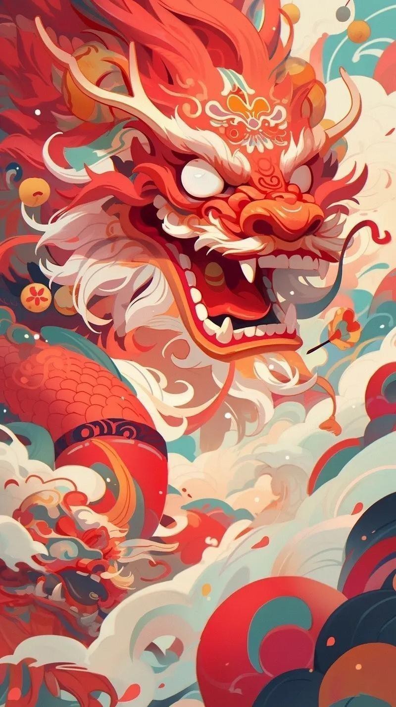 推薦一些高清的紅色龍壁紙